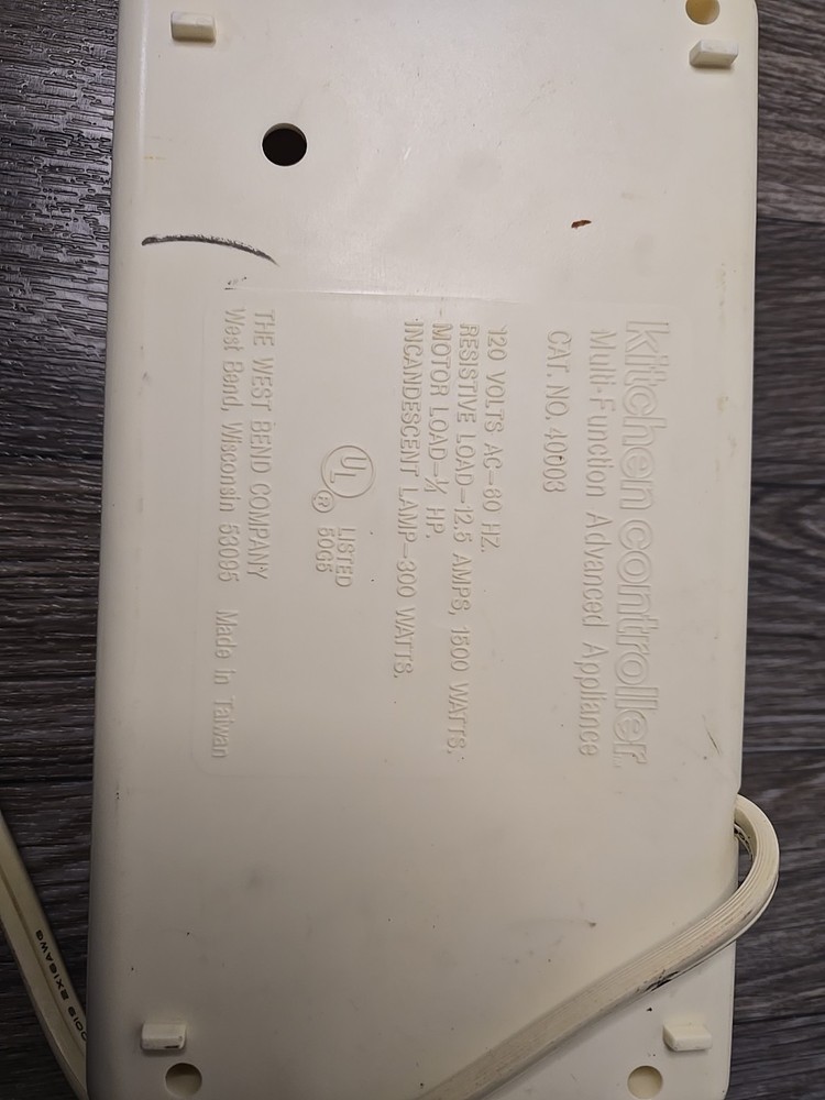 1981 West Bend Kitchen Controller Multi-function Advanced Appliance WORKS VTG