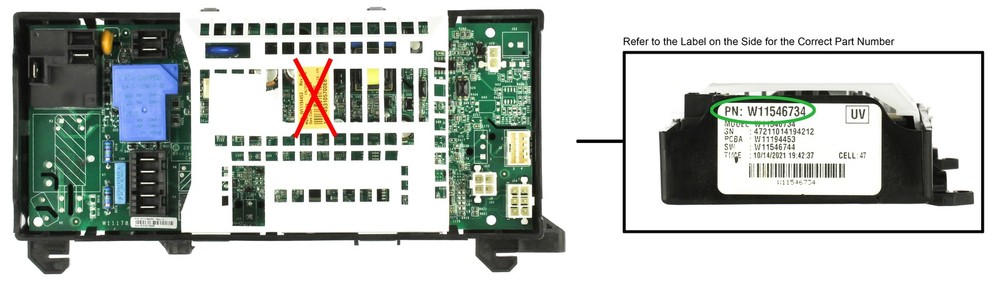Kenmore W10814129 Dryer Electronic Control Board