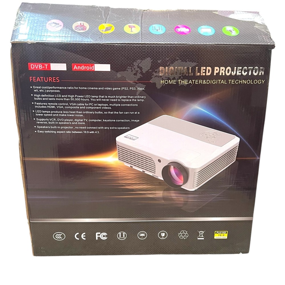CAIWEI A5 Android Digital LED HD Projector Multimedia Home Theater Technology