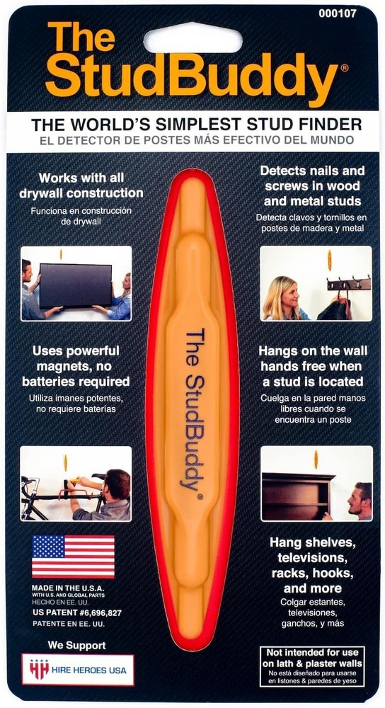 Effortless Stud Detection with StudBuddy Magnetic Finder - Orange