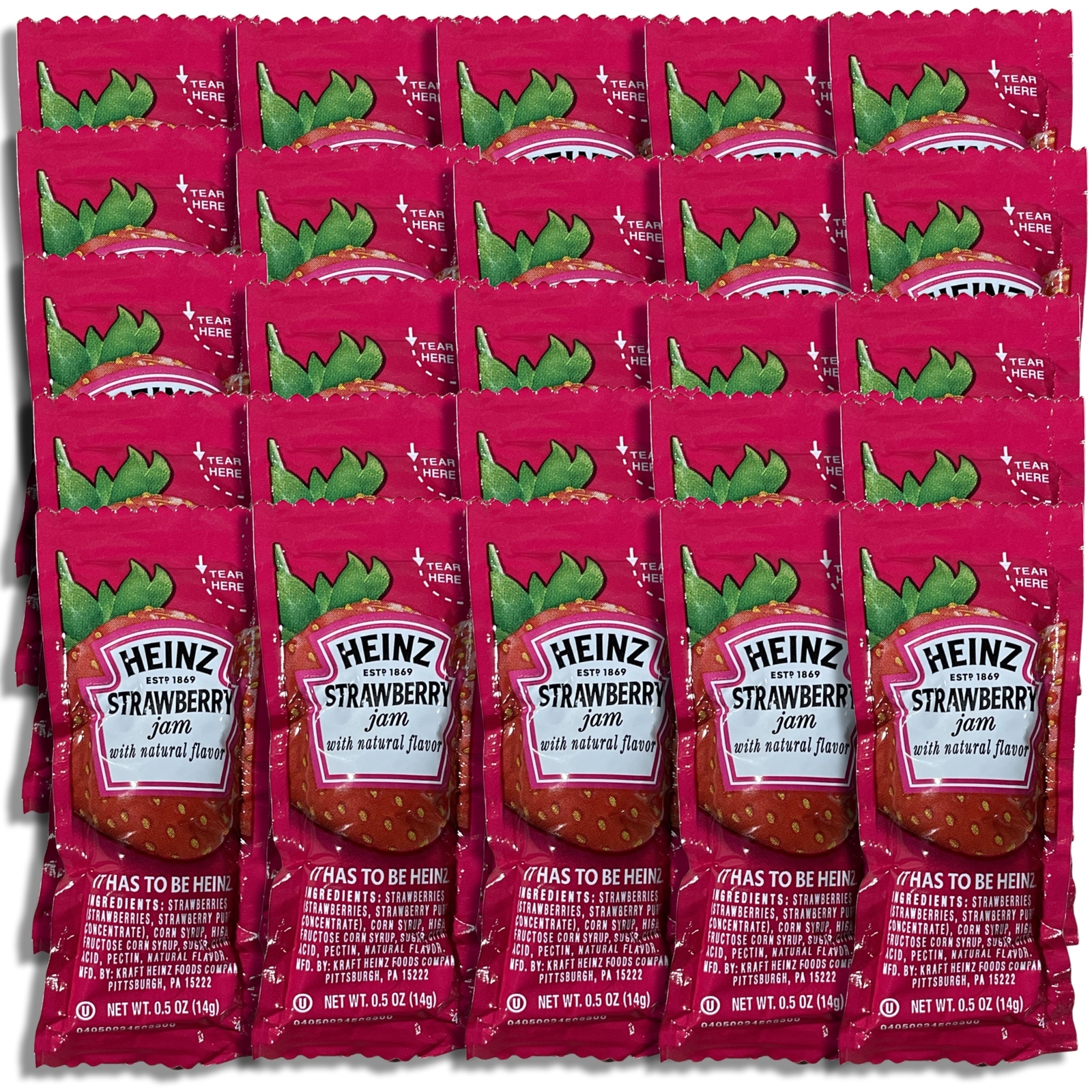 Grape Jelly & Strawberry Jam Single Serve Packets Combo | Pack of 50
