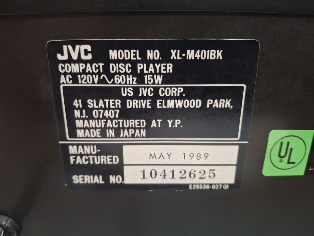 JVC Model XL-M401 6 Disc Compact Disc Automatic Changer Works! No Remote!