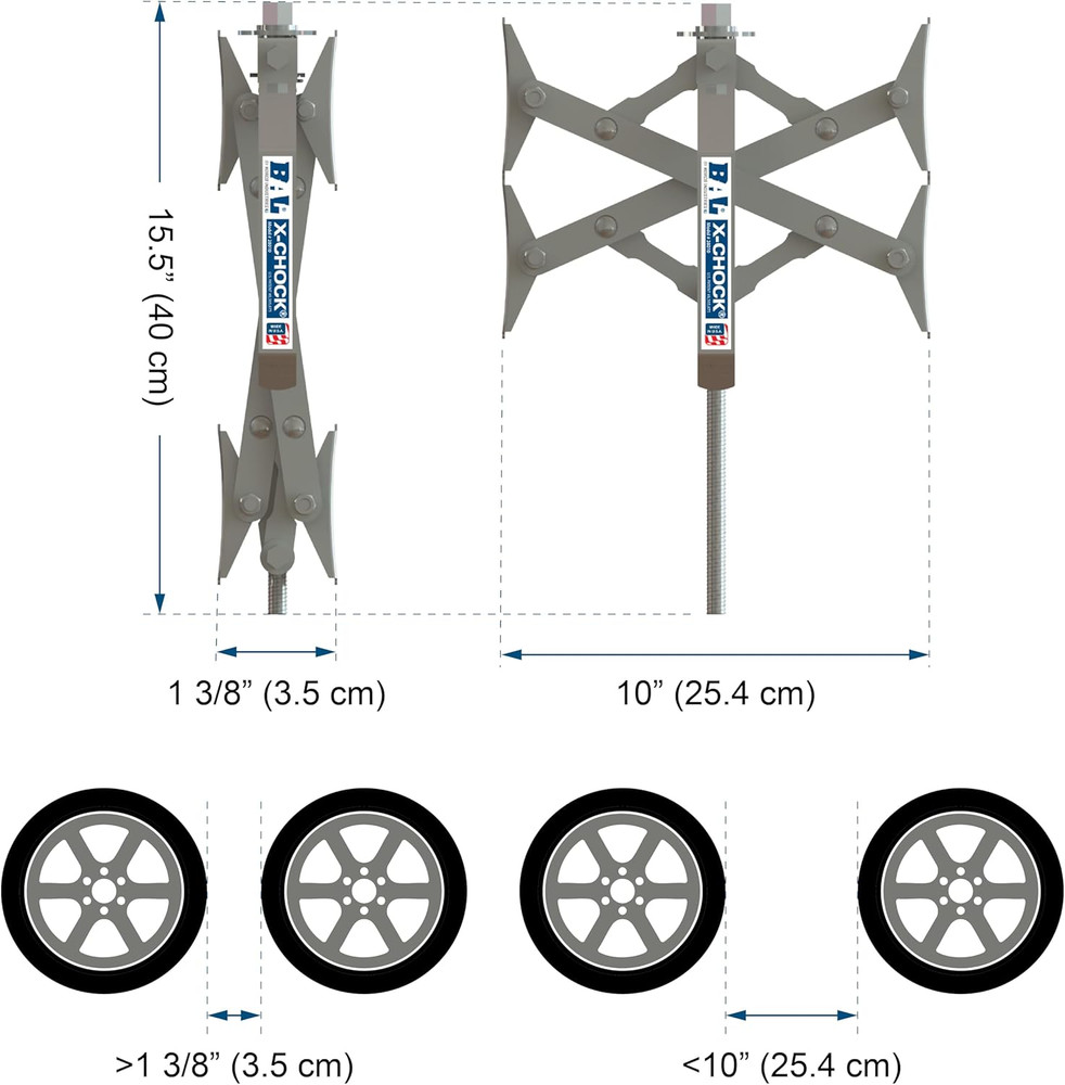 X-Chock Wheel Stabilizer - Pair - One Handle - 28012