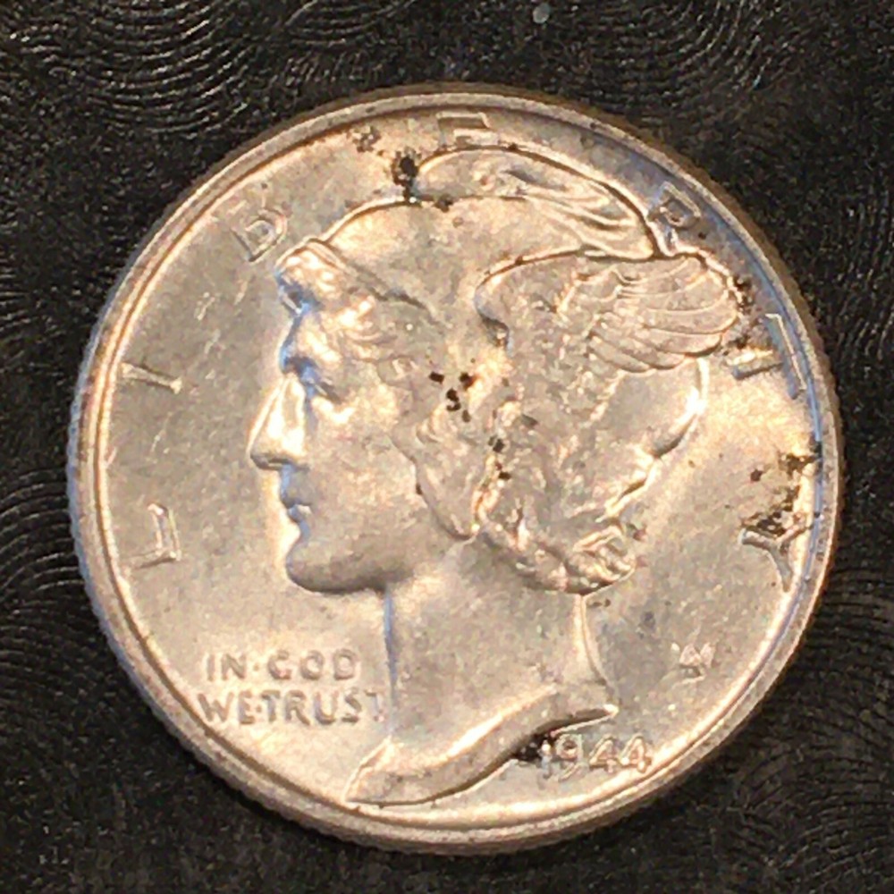 1944 Silver Mercury Dime - High Quality Scans #K806