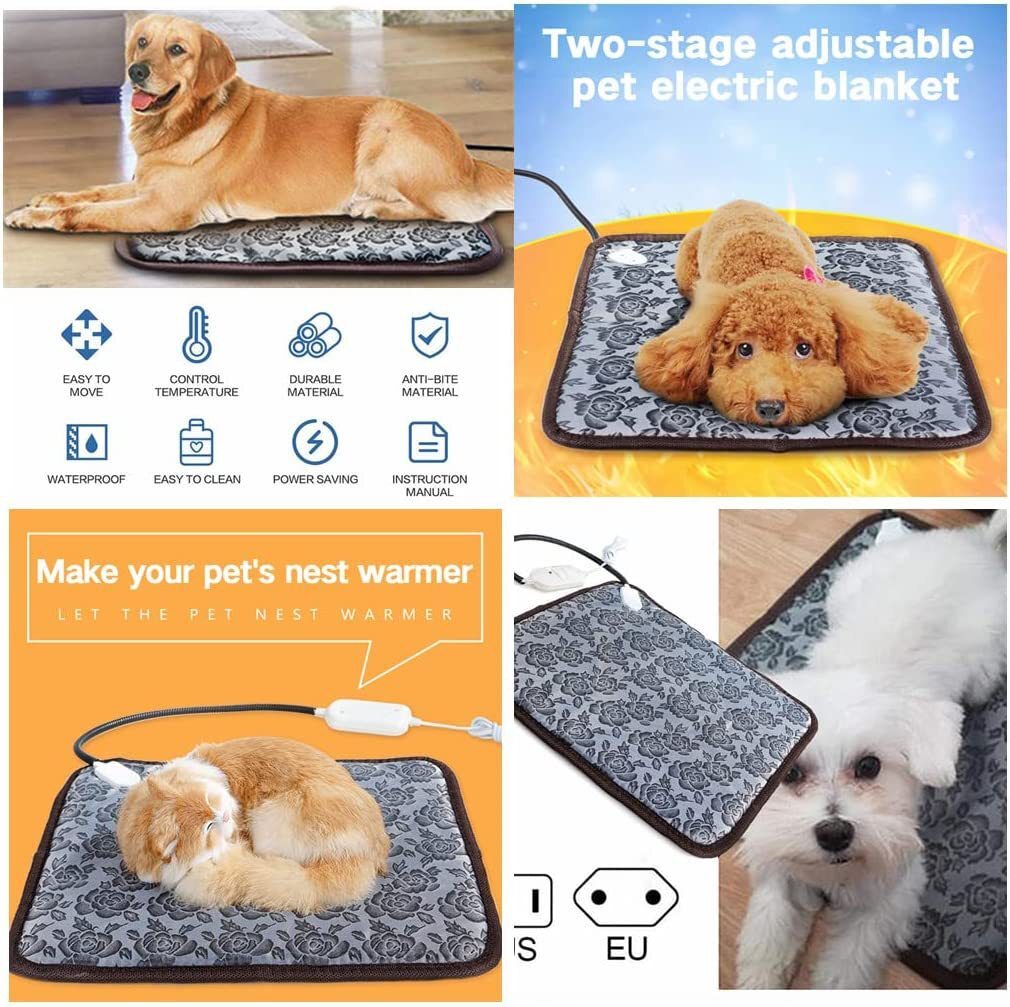 Pet Heating Pad for Cat Small Dog Electric Blanket Winter Warming Pad Waterproof