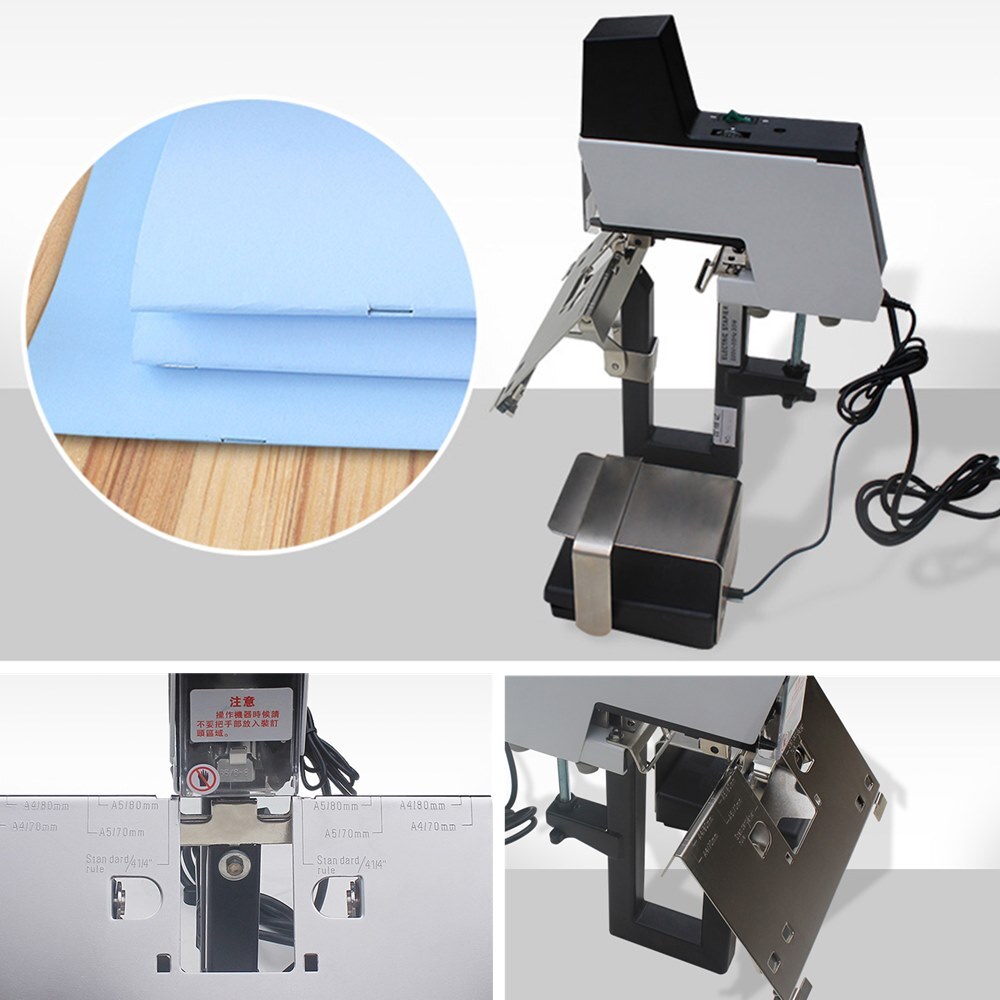 110V Electric Stapler Rapid Automatic Saddle Binding Machine 2 - 50 Sheets