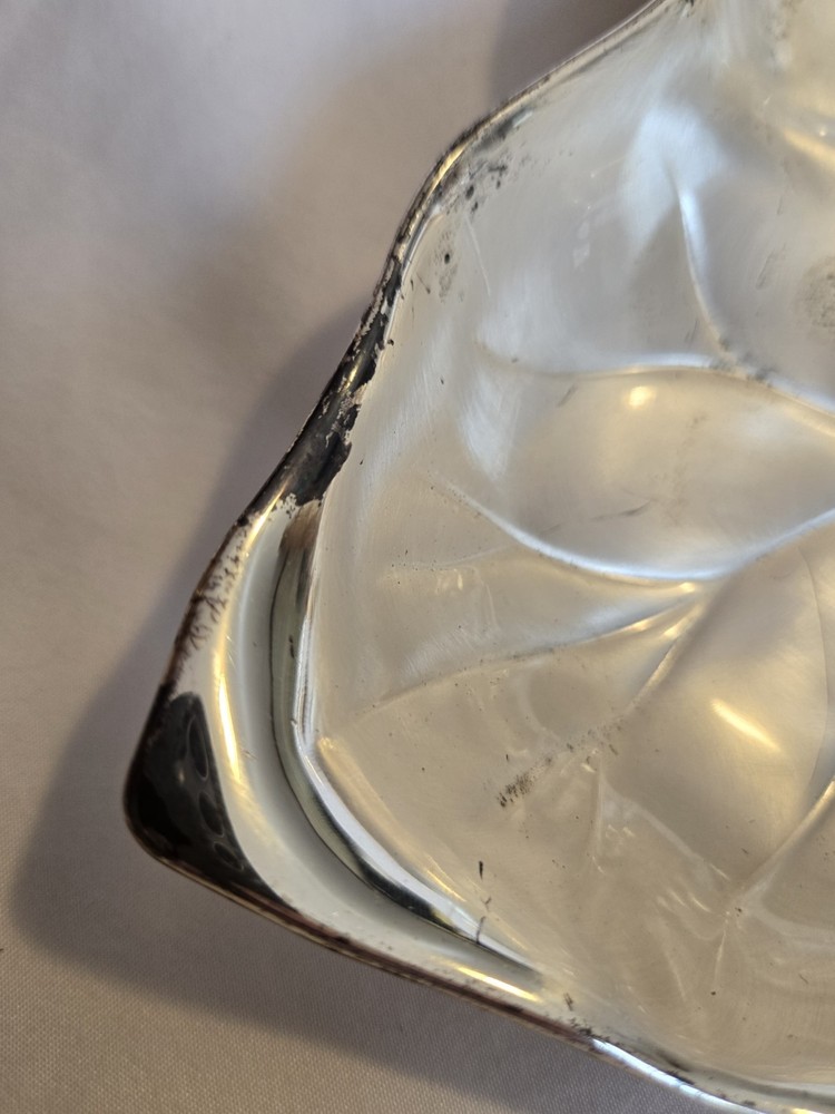 EP Brass Germany WMF IKORA Grape Leaf Candy Dish Silver Electro Plated 9in X 8in