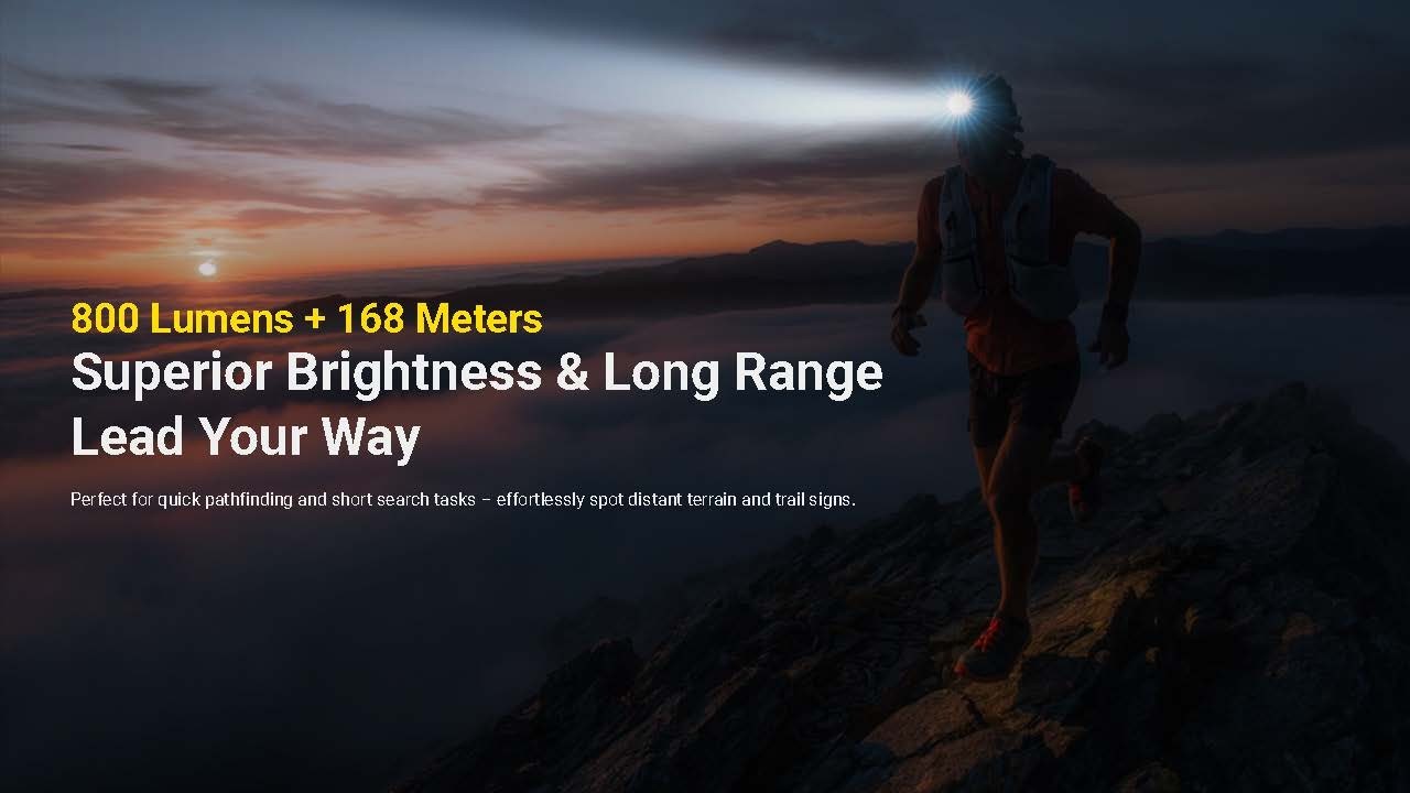 Nitecore UT27 MCT Pro 800 lumen 3 Color Temperatures Running Headlamp