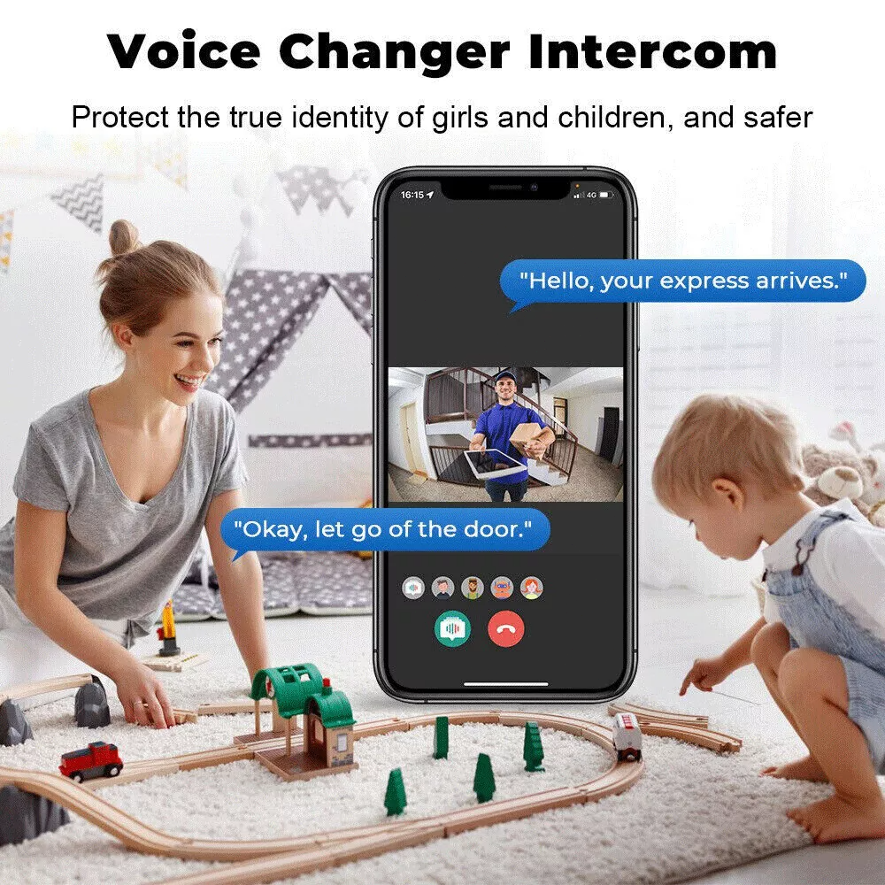 Smart Wireless WiFi Doorbell Intercom Video Camera Door Ring Bell Chime Security