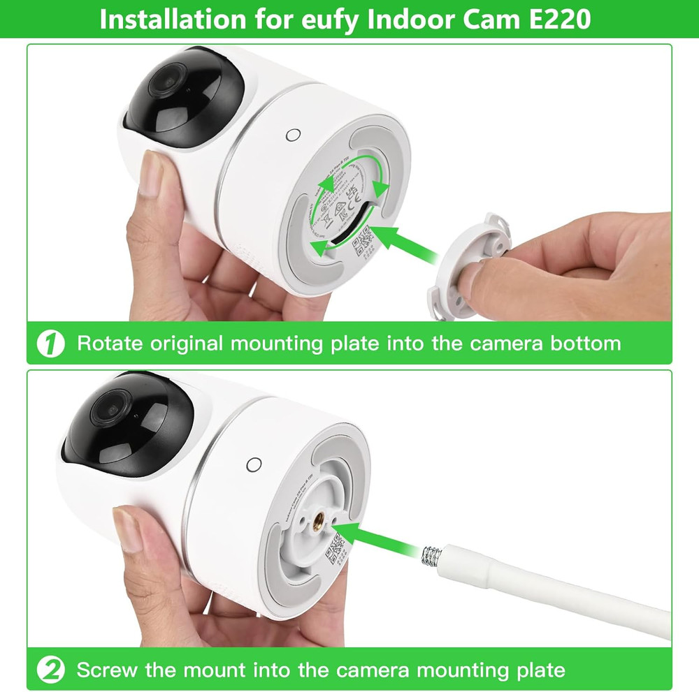 2Pack Security Camera Mount for Eufy Solocam S220/C210, Eufycam 2C/2C Pro, 3/S33