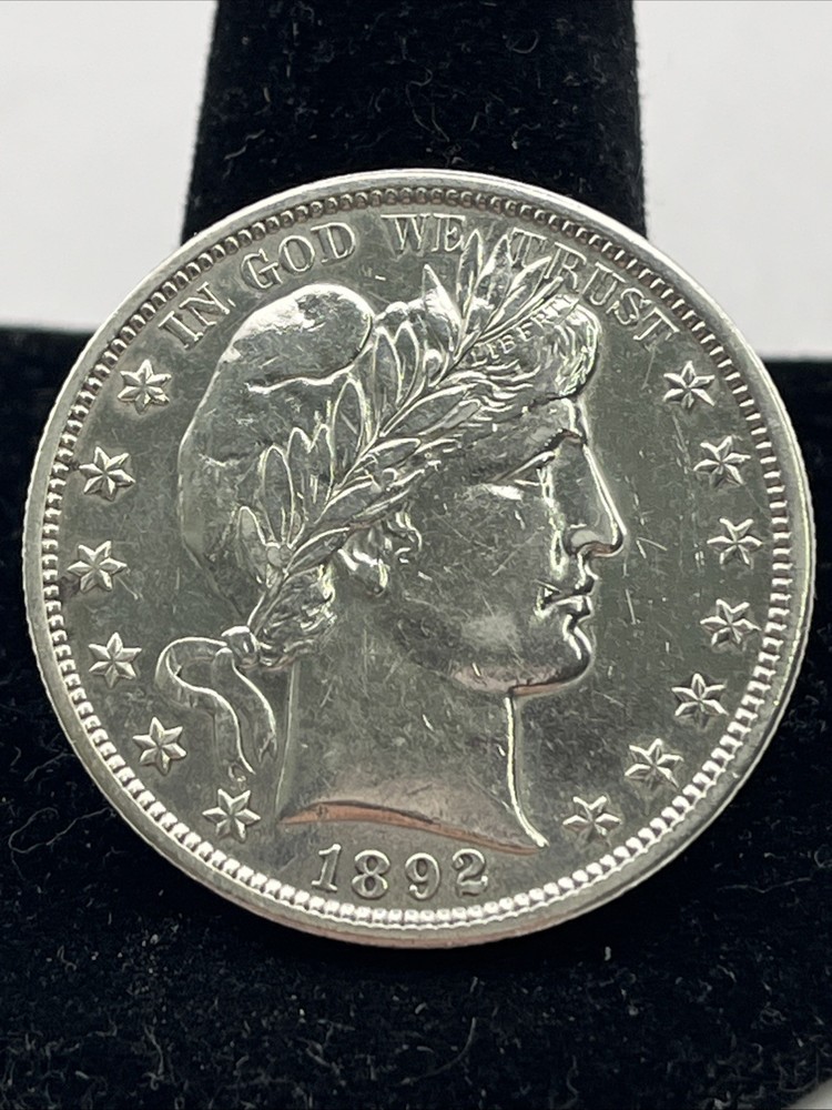 1892-P Barber Half Dollar Cleaned