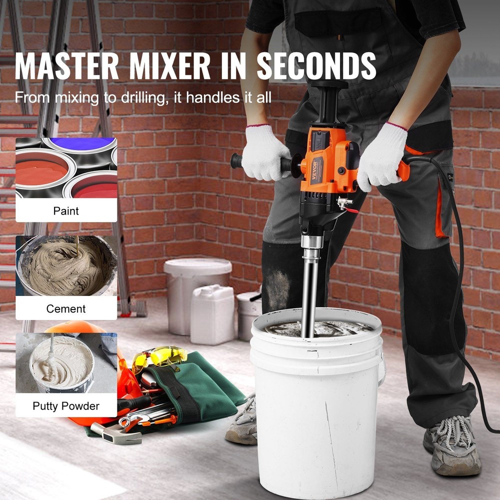 Core Drill Machine, 0.8-6.3in Drilling Diameter Handheld Diamond Core Dril