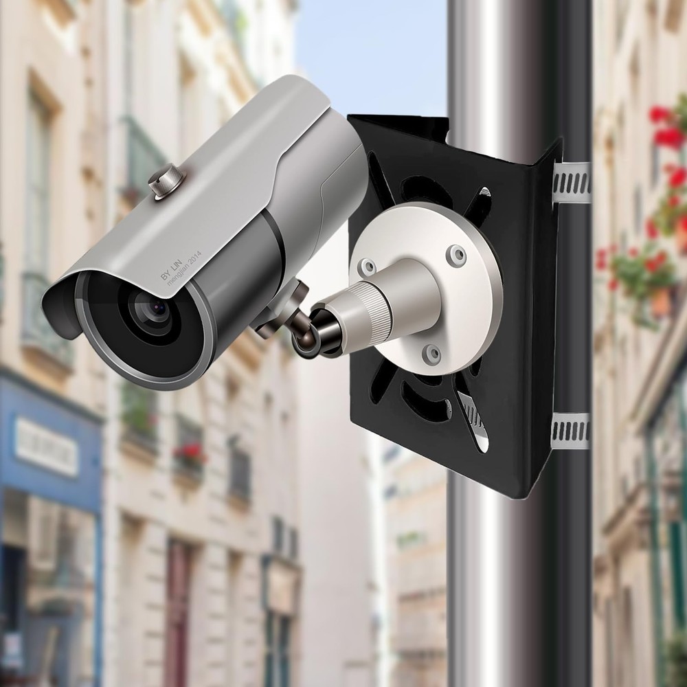 Universal Vertical Pole Mount Adapter Bracket for CCTV Security Camera PTZ Dome