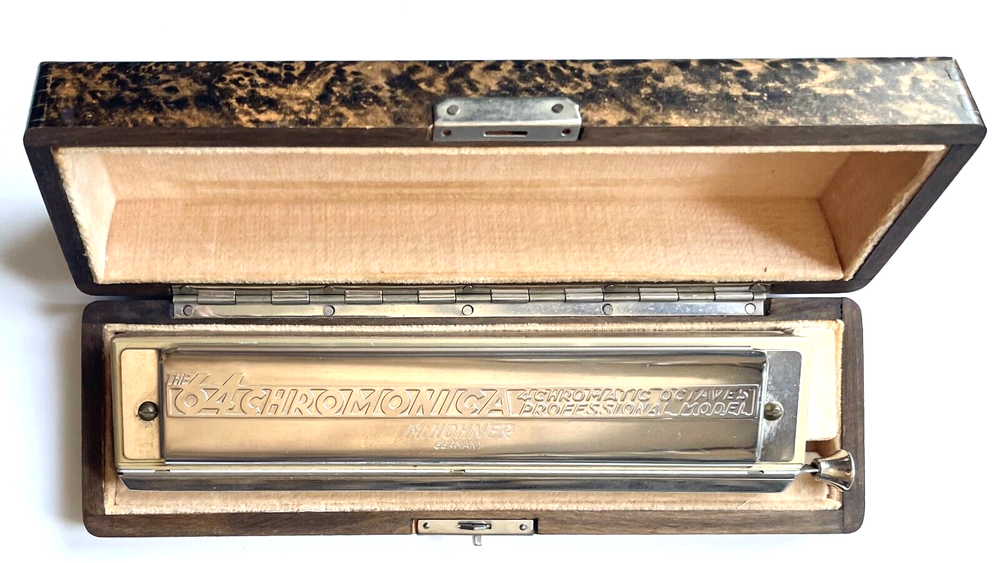 HOHNER HARMONICA 64 CHROMONICA PROFFESSIONAL A4 OCTAVES GERMANY C +ORIGINAL CASE