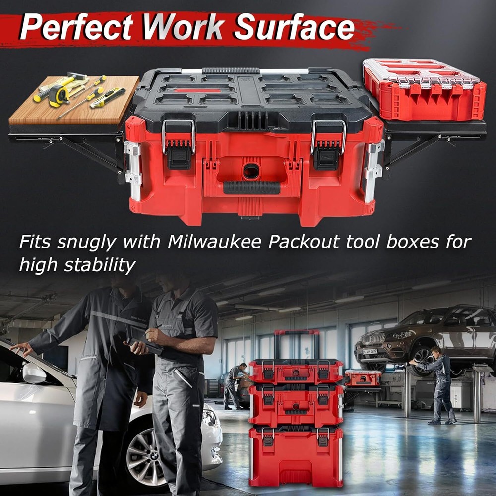 Folding Packout Mount for Milwaukee Packout Toolbox Side Storage