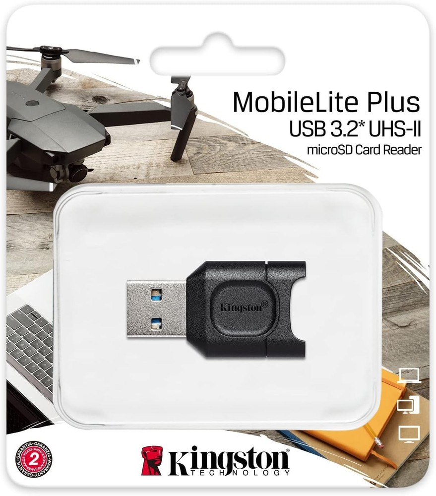 Kingston MobileLite Plus USB 3.2 microSDHC/SDXC UHS-II Card Reader Black