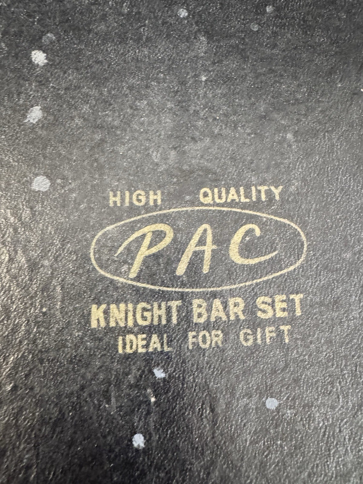Vntg PAC Knight Bar Set – Sword Handle Bar Tools + Jigger – Original Box