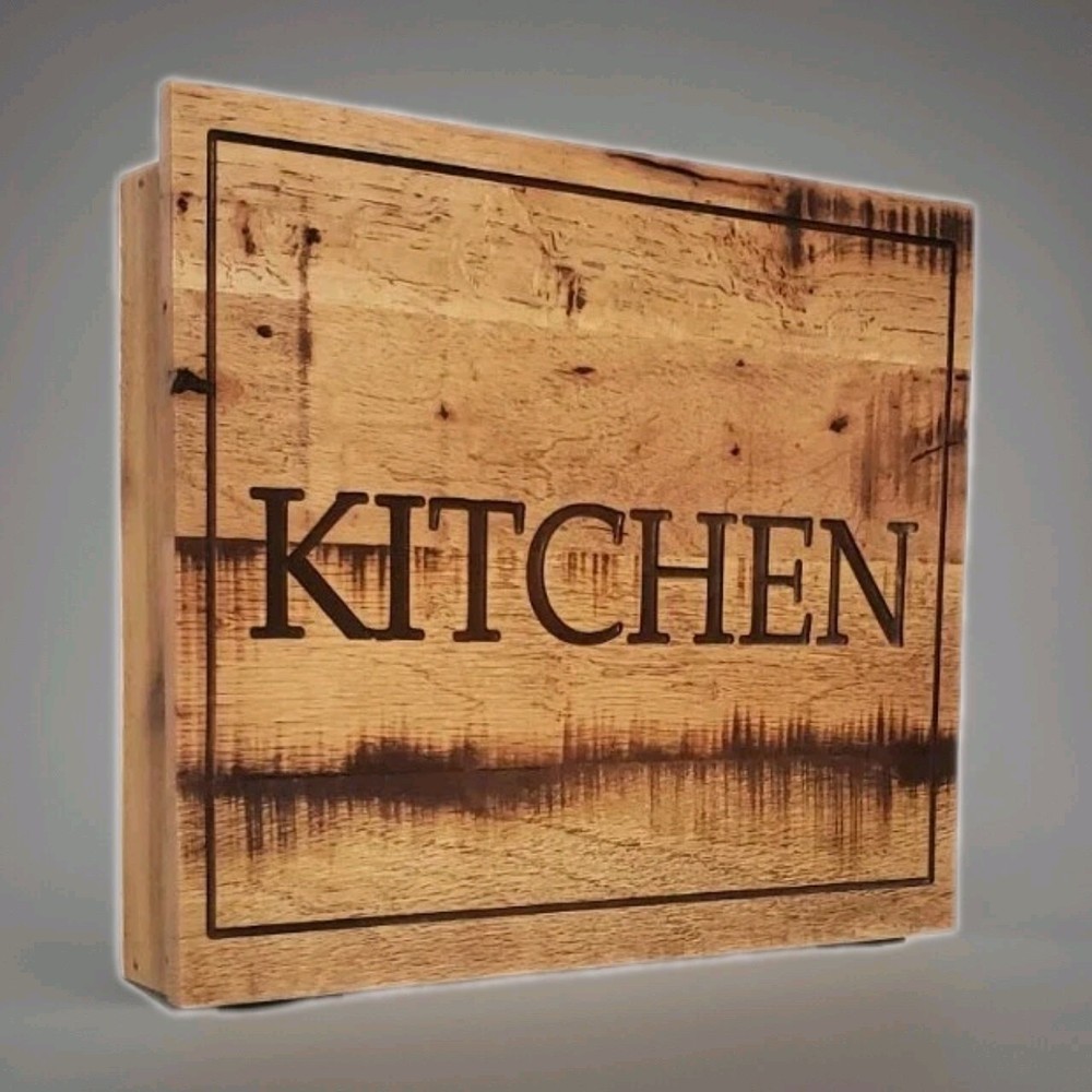 RUSTIC Concealed Handgun Kitchen Wall Mount Cabinet/ Hidden Lock