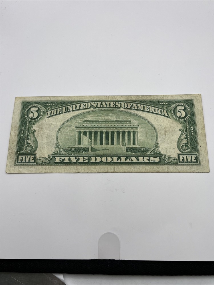 1934 D $5 Silver Certificate Bill
