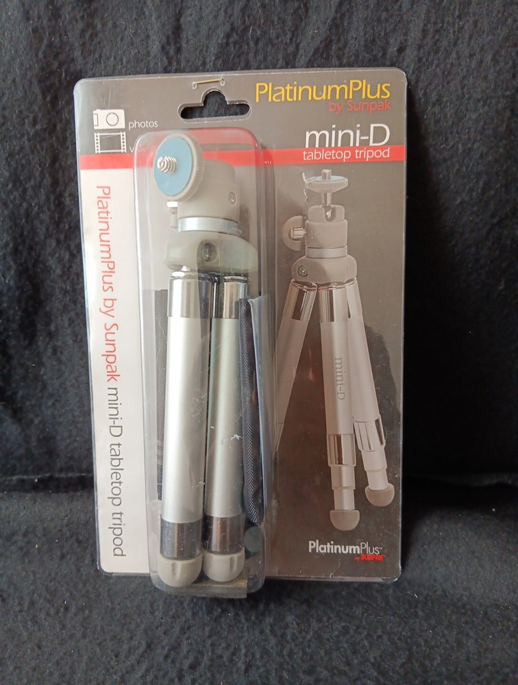 Sunpak Platinum Plus Mini D Camera Tripod 11.5" 360 M Adjustable extendable