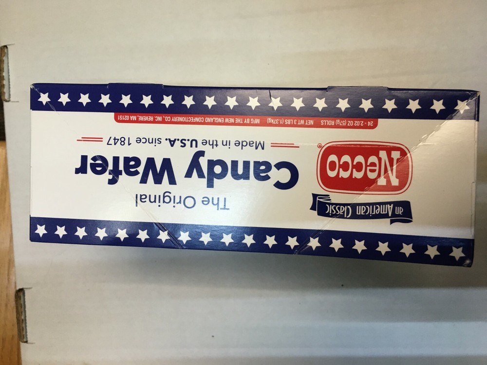 Rare Necco Wafer Empty Candy Display Box free shipping