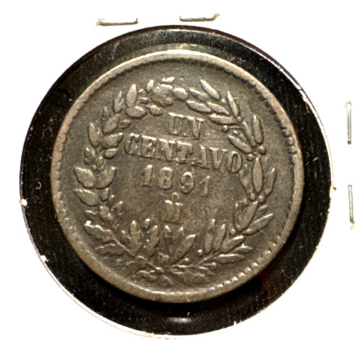 Mexico 1891 Mo centavo KM 391.6