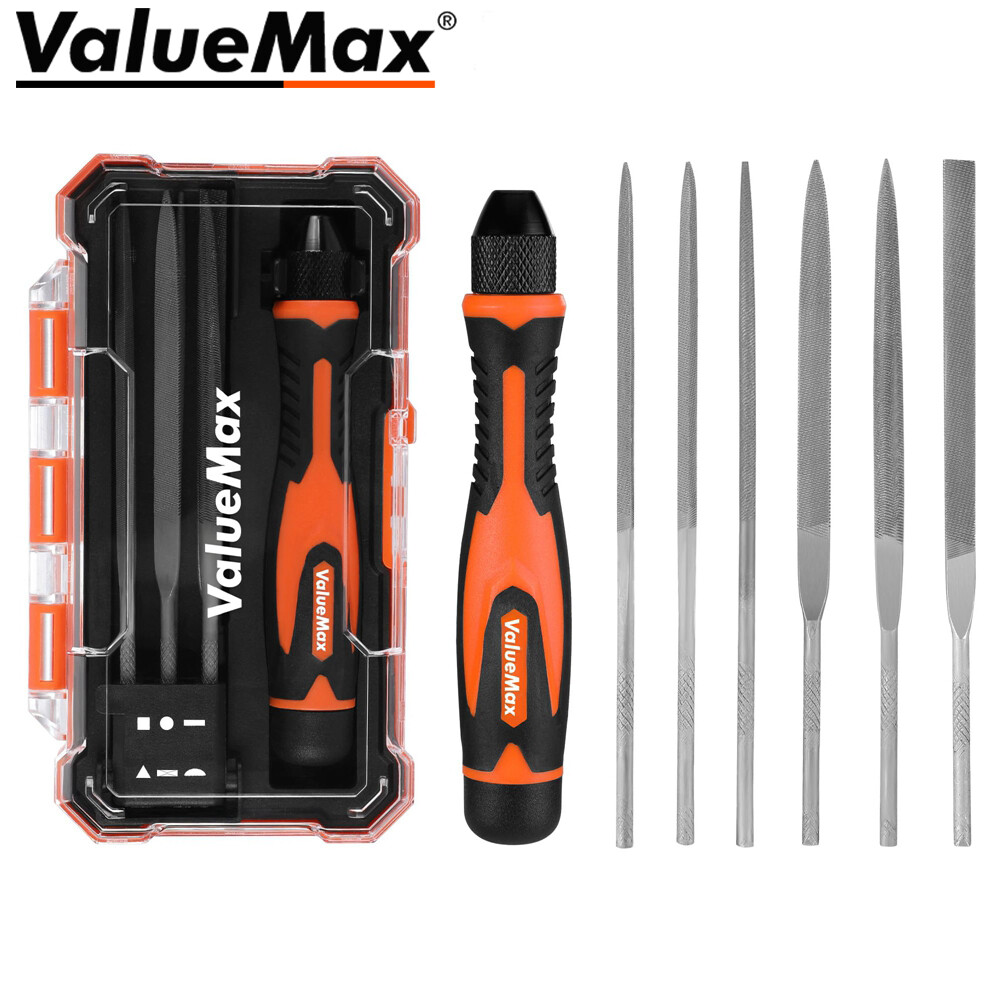 ValueMax 7PC Needle File Set Round HalfRound Flat Warding Square Triangular Flat