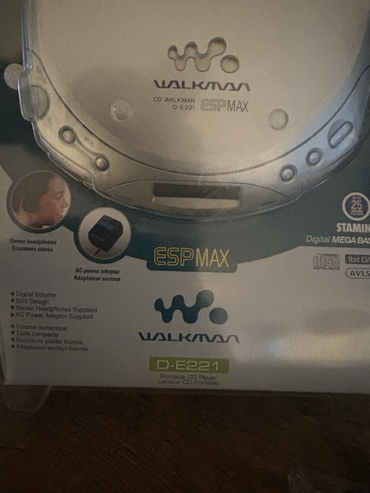 Sony Walkman ESP MAX model D-E221 With Case New Sealed