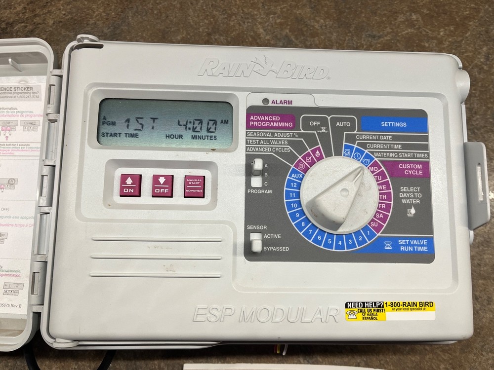 Rain Bird ESP-M ESP Modular 4 Station Sprinkler Irrigation Controller Timer