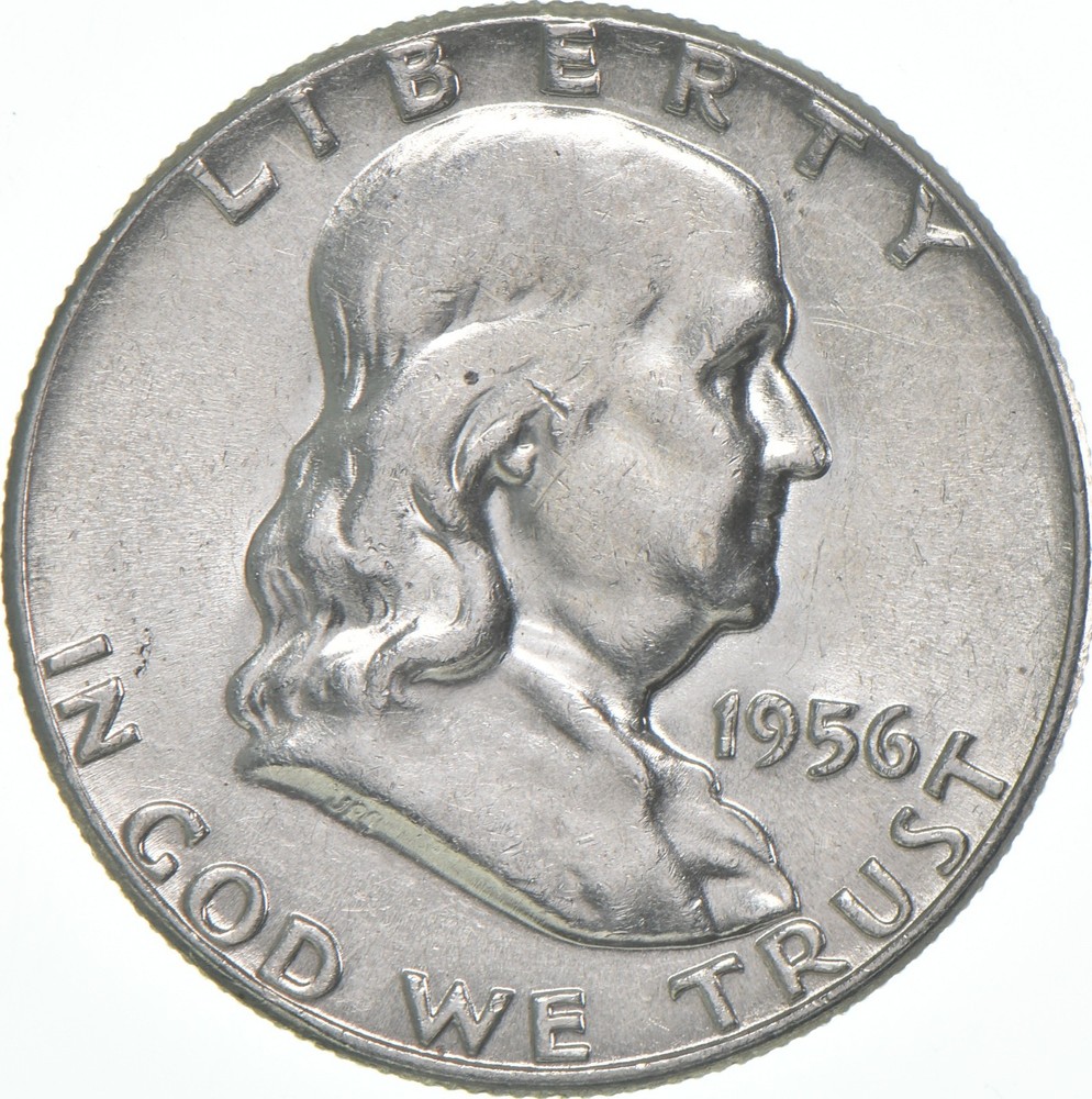 1956 Franklin Half Dollar AU 90% Silver