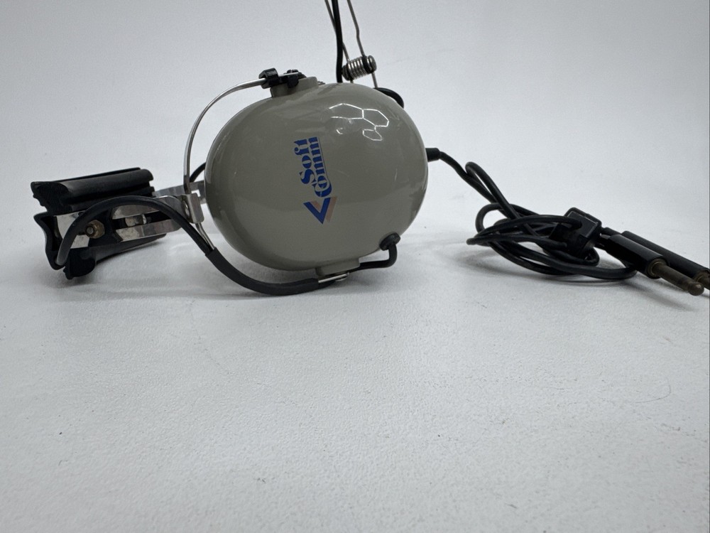 Soft Comm Concept Industries Pilot Headphones Stereo Headset Model C-40