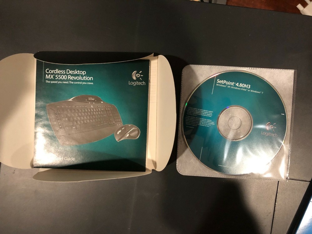 Logitech MX5500 Keyboard & Mouse SetPoint 4.80H3 CD-ROM and Quick Start Guide