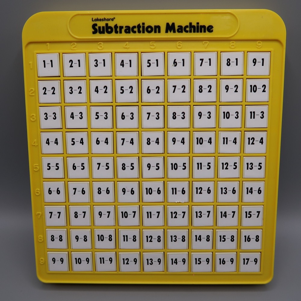 Lakeshore Learning Subtraction Machine Home School Tool Math Game Self Study