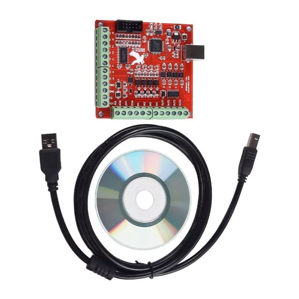CNC USB 100Khz Breakout Board 4-Axis Driver Motion Controller For MACH 3