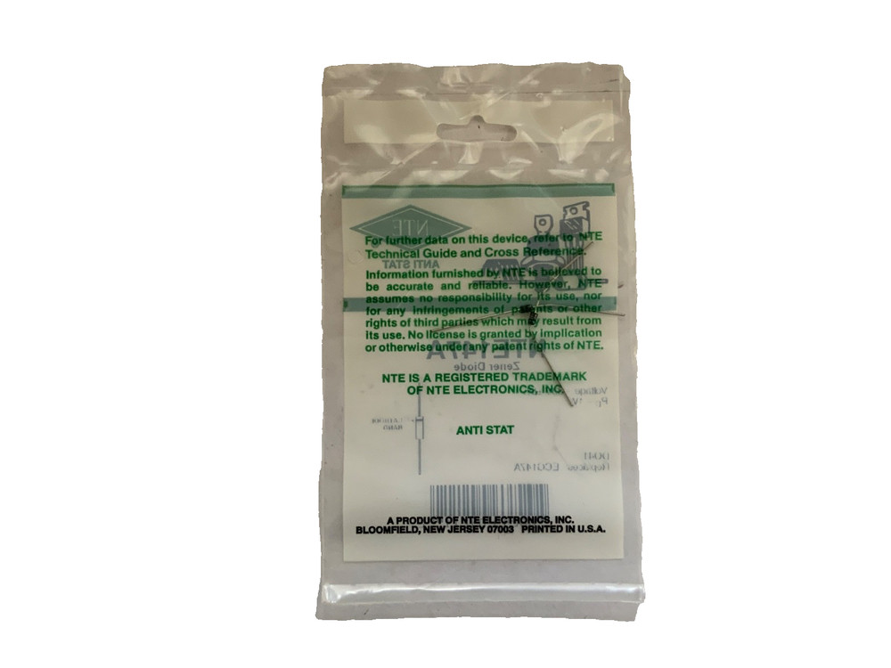 NTE147A ZENER DIODE 2 PER BAG