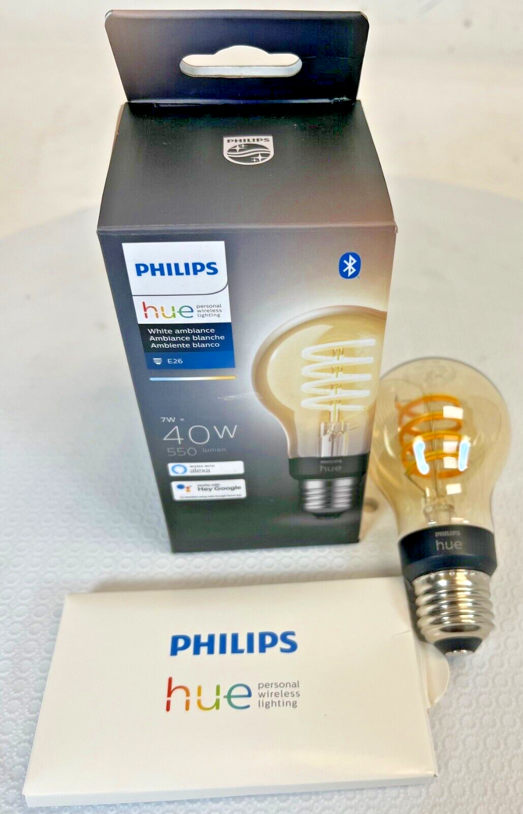 Philips Hue White Ambiance Filament A19 Bluetooth Smart LED Bulb - E26