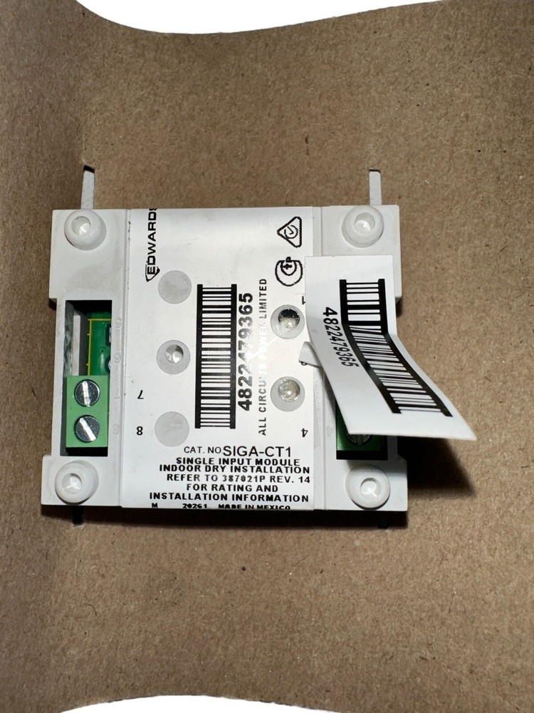 Edwards SIGA-CT1 Fire Alarm System Input Module Single Signaling Device