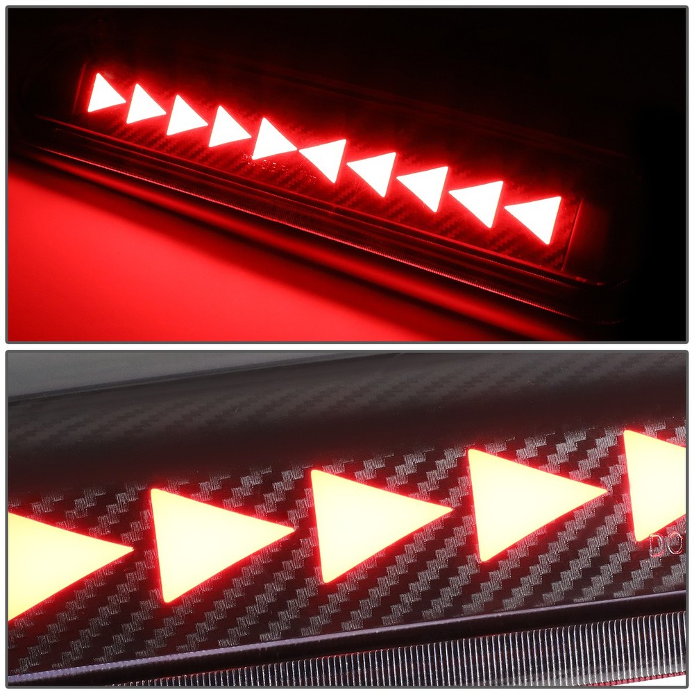 [SEQUENTIAL TRIANGLE LED]FOR 04-10 FORD F-150 EXPLORER CARBON THIRD BRAKE LIGHT