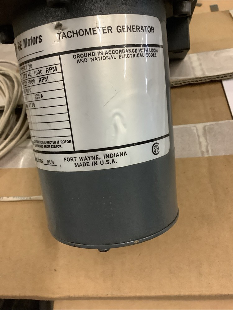 GE Motors Tachometer Generator