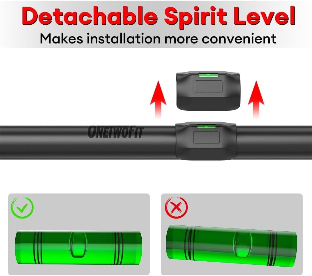 ONETWOFIT Pull Up Bar For Doorway Pull-Up Bars Door Frame No Screw Adjustable...