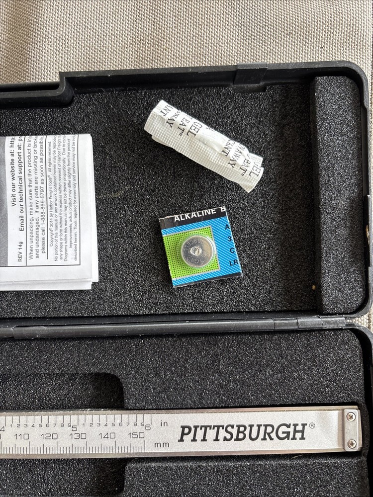 Nice Pittsburgh 6” Digital Caliber With Case/extra Battery 229