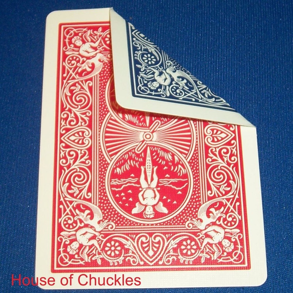 Double Back Blue / Red, Bicycle Playing Card Gaff Deck