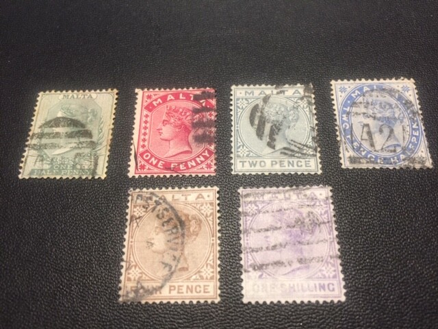 Malta stamp set 8-13 used