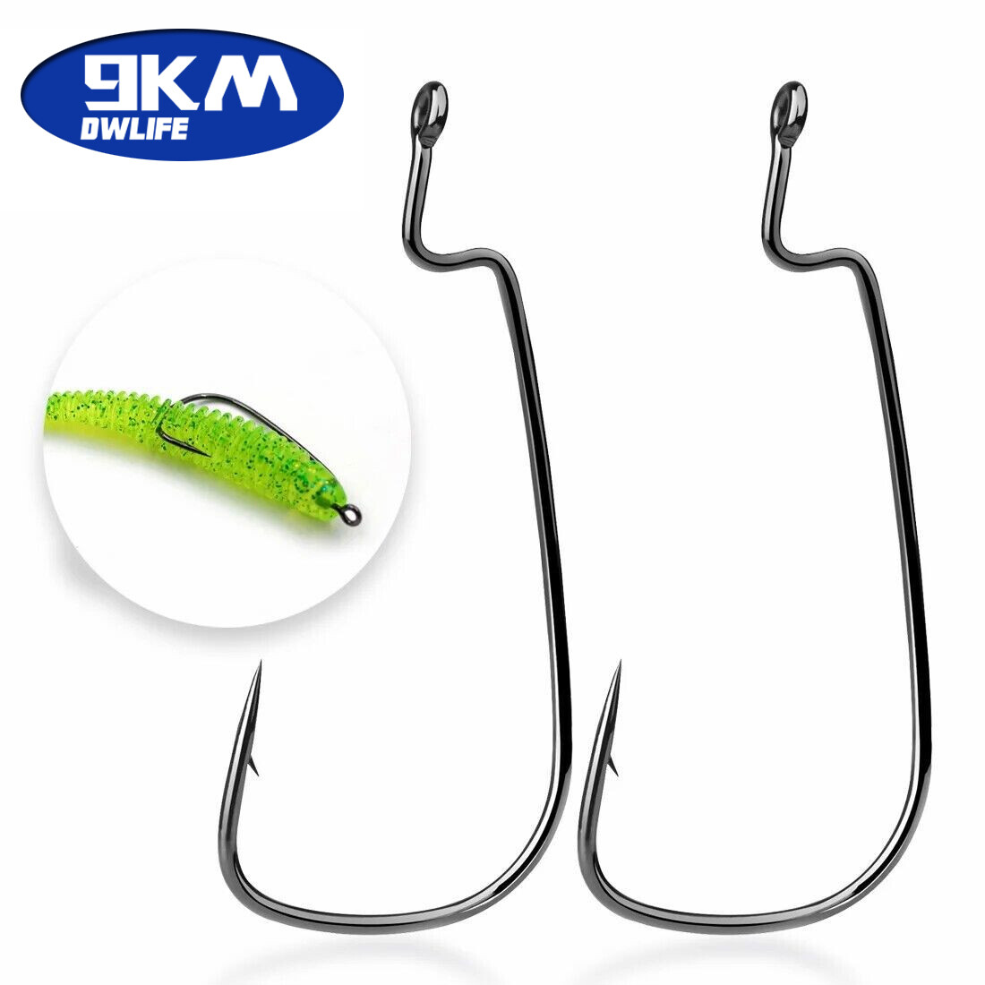 50~200Pcs Ewg Hook Bass Fishing Texas Rig Hook Wide Gap Offset Worm Fishing Hook