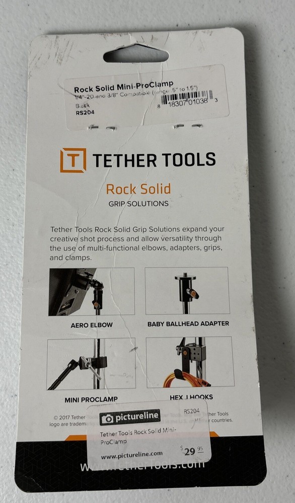 New In Package; Tether Tools Rock Solid Mini ProClamp: Grip Solutions - RS204
