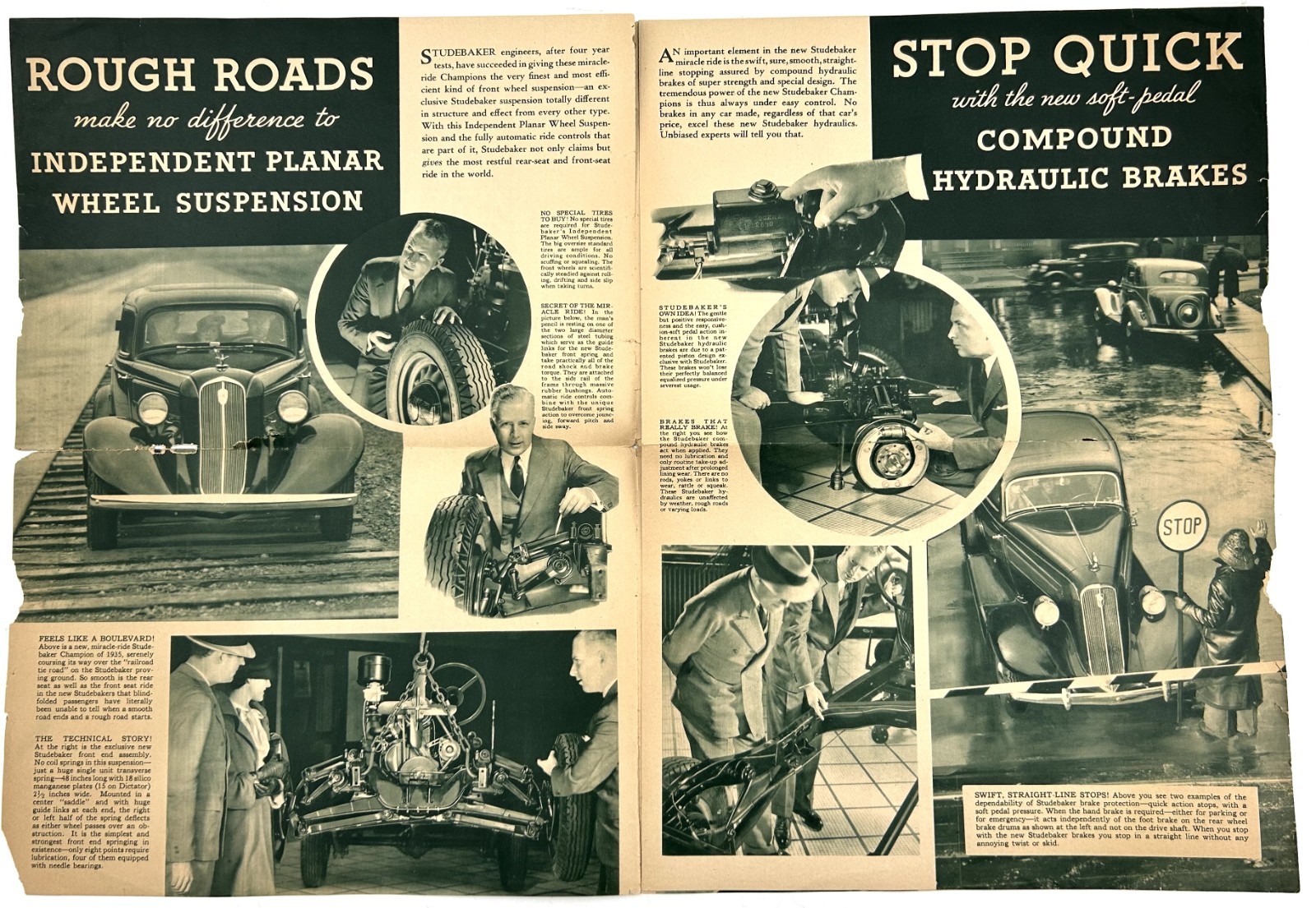 1936 STUDEBAKER Champion and the Miracle Ride Sales Brochure Catalog
