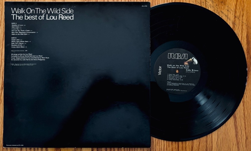 LOU REED Signed THE BEST OF LOU REED Promo/DJ Album~RCA VICTOR #AYL1-3753