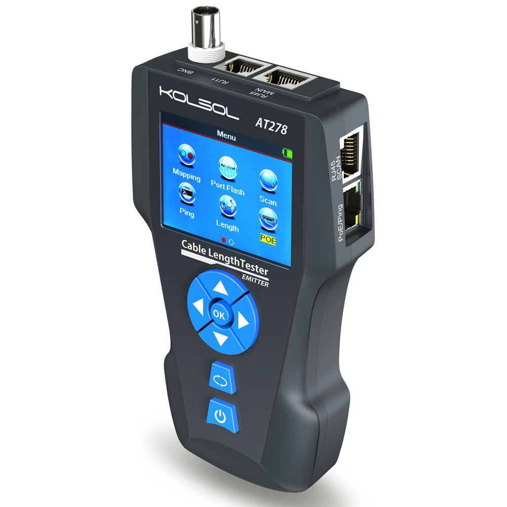 Network Cable Tester TDR Multi-functional LCD Tracker For RJ45,RJ11,BNC