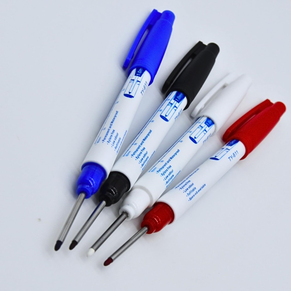 8 PCS Long Head Deep Hole Marker 33mm Multipurpose Nib Marking Tool