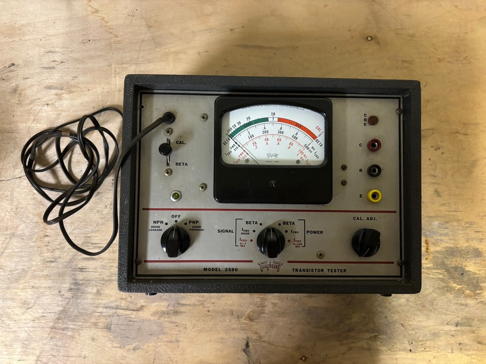 Triplett Transistor Tester Model 2590 Vintage Test Equipment Untested